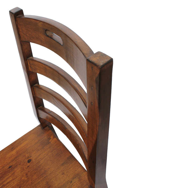 Chaise d'appoint en bois massif Centerville, Brun