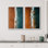Plage, paysage mural, ensemble de 2 reproductions d'art sur toile encadrées