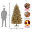 Arbre de Noël platine en métal pré-éclairé 7,5 pi The Holiday Aisle®