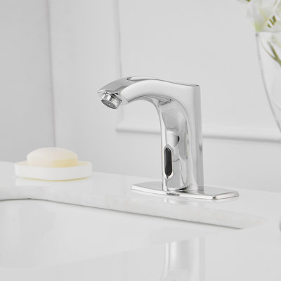 Battery Powered Touchless Single Hole Bathroom Faucet