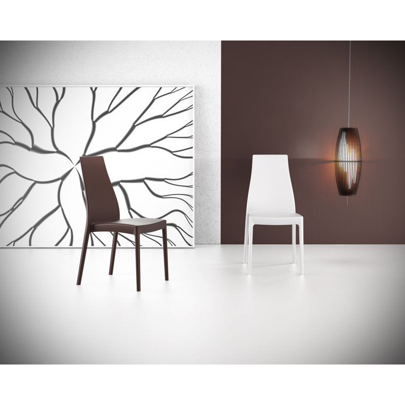 Chaise d'appoint empilable Mckenna, Brun