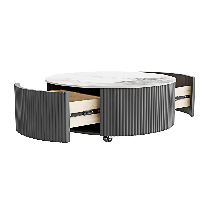 Movable Coffee Table with Casters