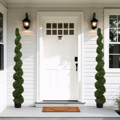 Topiary Bonsai Artificial Spiral Tree Plant Outdoor Uv Resistant Plastic Boxwood 210Cm 1Pcs/Set