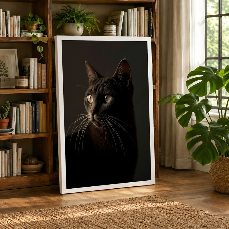 Golden Gaze Modern - Wrapped Canvas, 24x16 - 61.0 x 40.6 cm, Teal Border