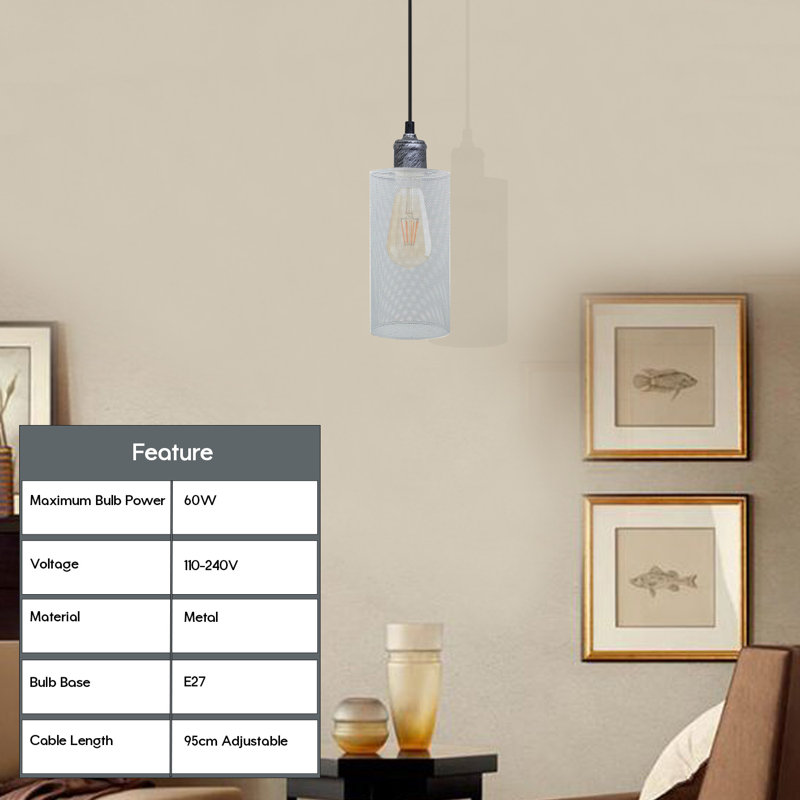Efkea 1 - Light White Drum Pendant