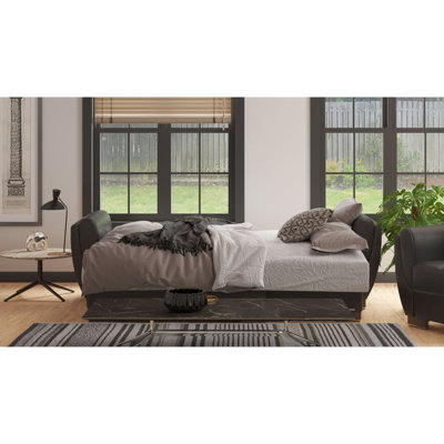 Primenest Skyhaven Collection Upholstered Convertible Chaise Lounge With Storage