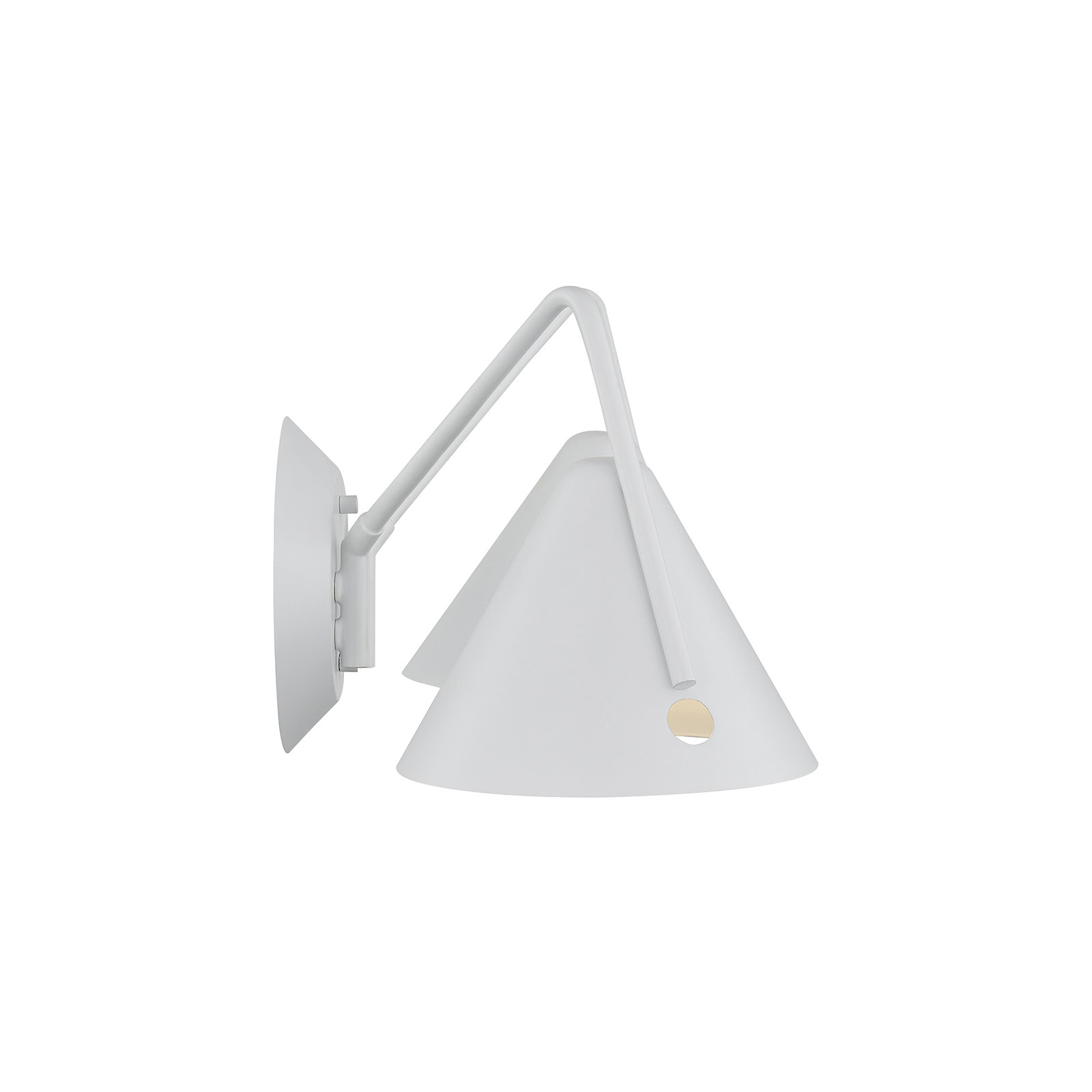 Dale Single Light Dimmable LED Armed Sconce, White