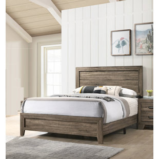 Fabric 1Pc Panel Bed Beautiful Wooden Bedroom Furniture Contemporary Style