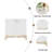 White Modern 2-Door Locker Accent Cabinet With Tapered Metal Feet