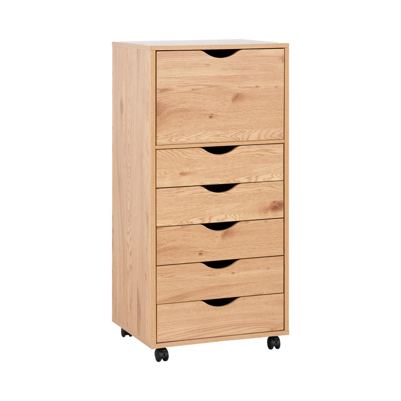 Armoire de rangement 6 tiroirs Inara, Naturel
