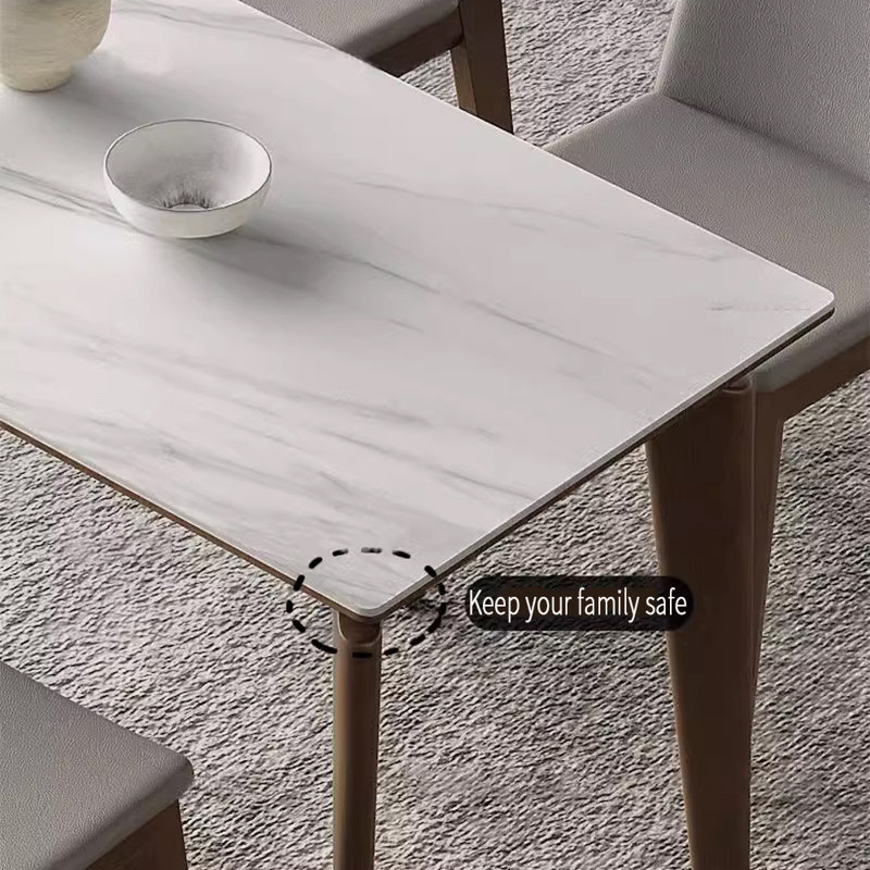 Modern simple rock plate light luxury dining table sets