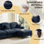 Canapé d'angle modulaire en chenille avec pouf-525980516-525980515