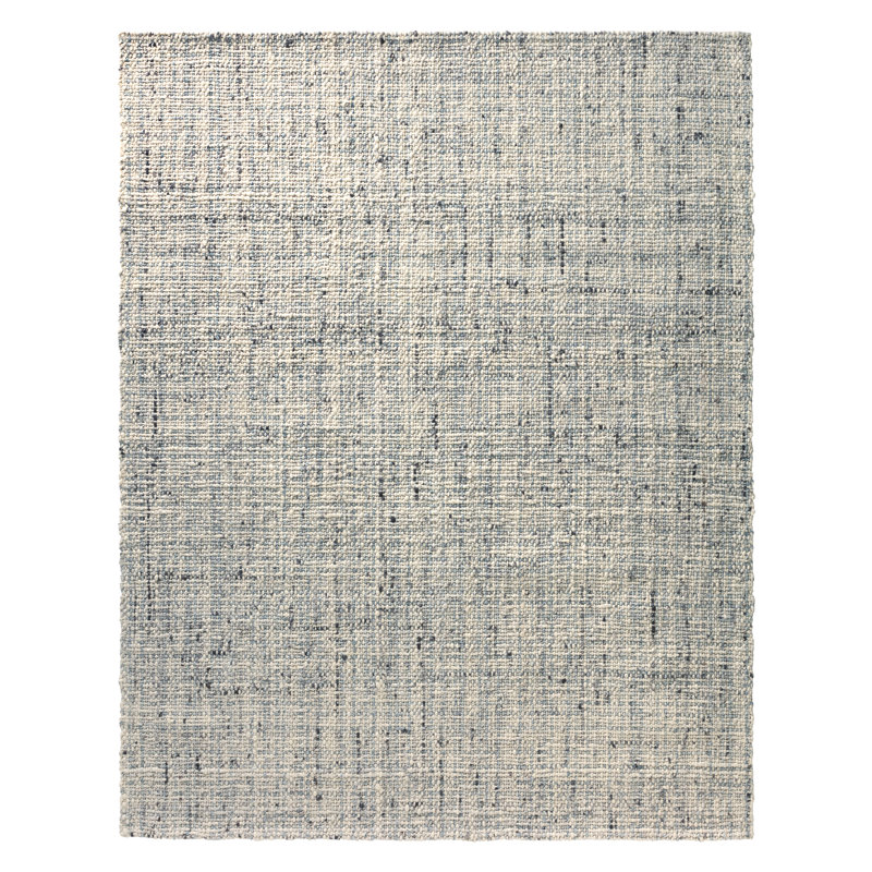 Jaipur Living Season CMB05 Handmade Solid Cream and Blue Area Rug (6'x9'), Rectangle 5' x 8'