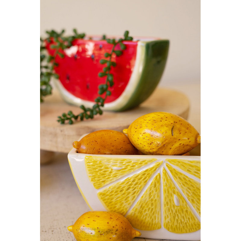  Ensemble de 2 pots à fleurs en céramique jaune citron