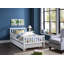 Lit simple avec lit gigogne, cadre de lit plateforme avec tête et pied de lit, pour un petit espace de vie dans la chambre à coucher, aucun sommier nécessaire, blanc (nouveau SKU: W504P148532)-1807660552