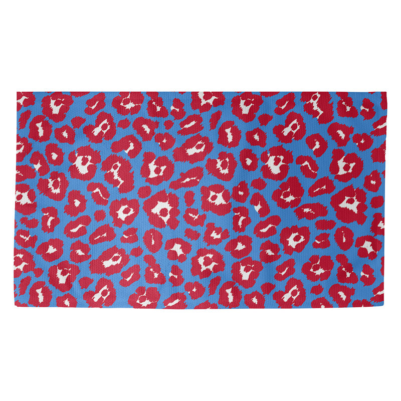 Tapis bleu / rouge Houston, Rectangle 2 pi x 3 pi