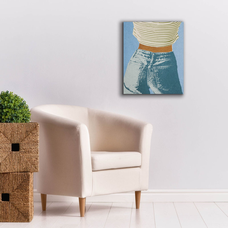 Toile épique Graffiti «Favorite jeans 2» par Victoria Barnes, 20 po x 24 po, H 24 po x l 20 po