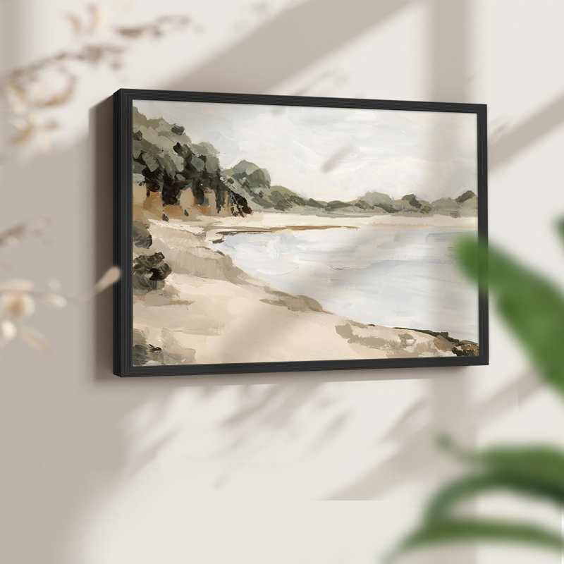 Bluff Bay II -Framed Print - Restickable, 22" H x 28" W, Black