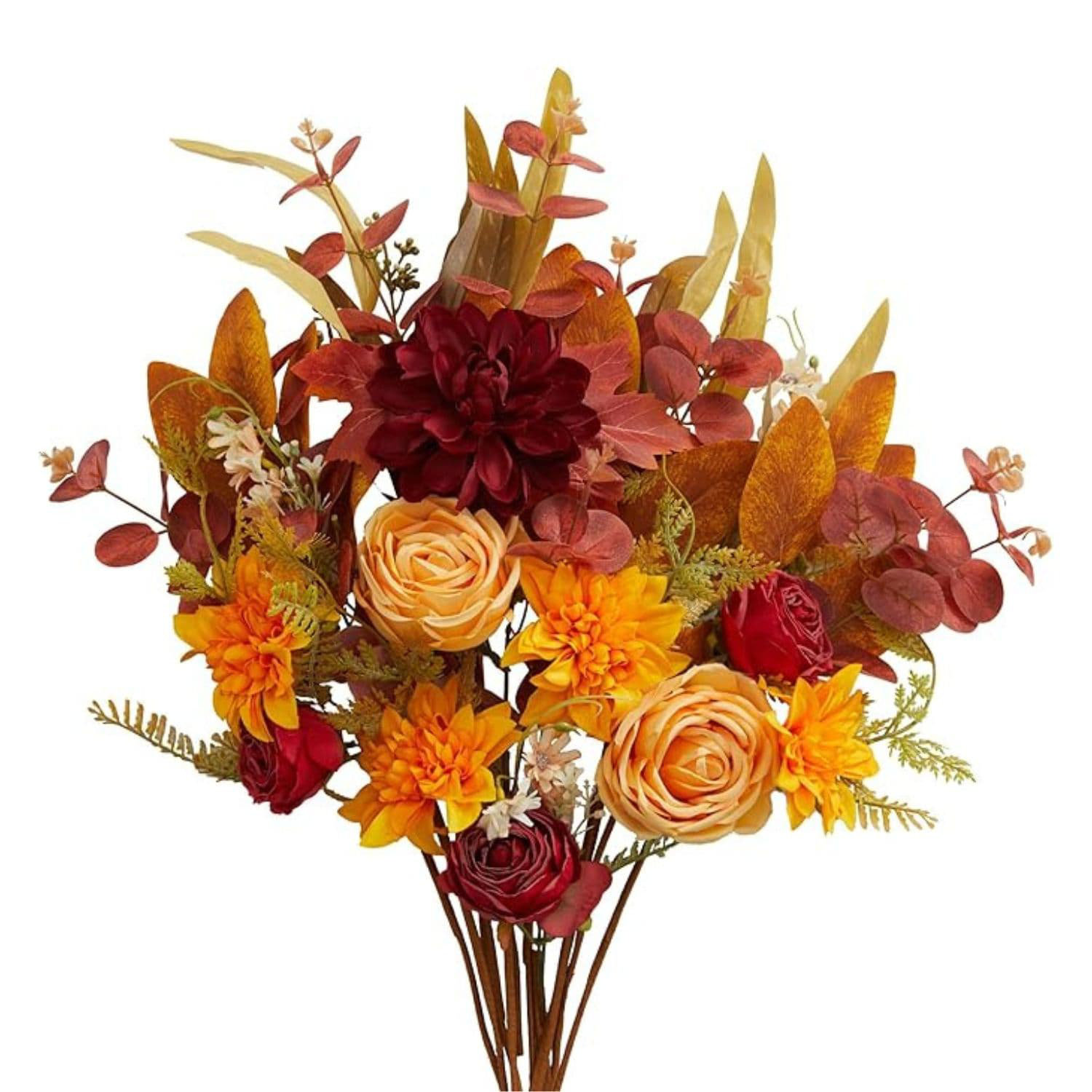 Alcott Hill® 10PCs Fall Flower Bouquets for Thanksgiving Table Decor