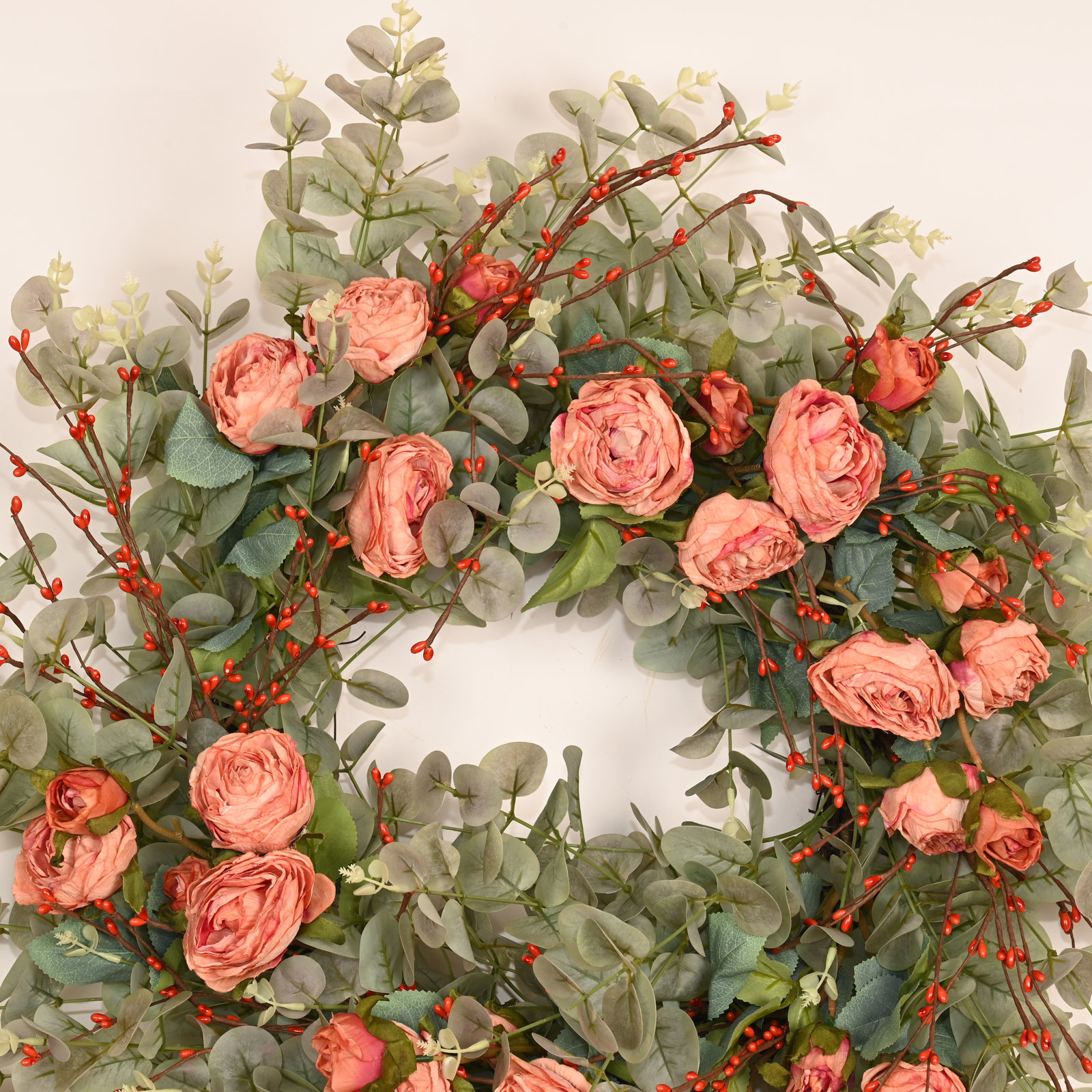 26'' W Artificial Wreath, Orange