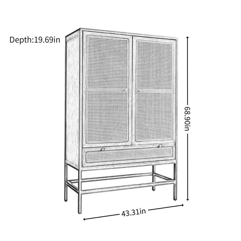 Simple Retro Light Luxury Wardrobe