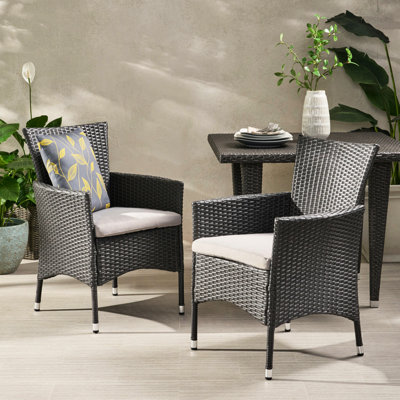 Chaise de salle à manger de 2, gris - Chaises pour réception et salon 32,41 po X l 24,02 po x P 23,12 po, poids de 15,06 lb, gris, esthétique moderne en ligne droite, pour les espaces de vie, P 23,12 po x l 24,02 po, H 32,41 po,