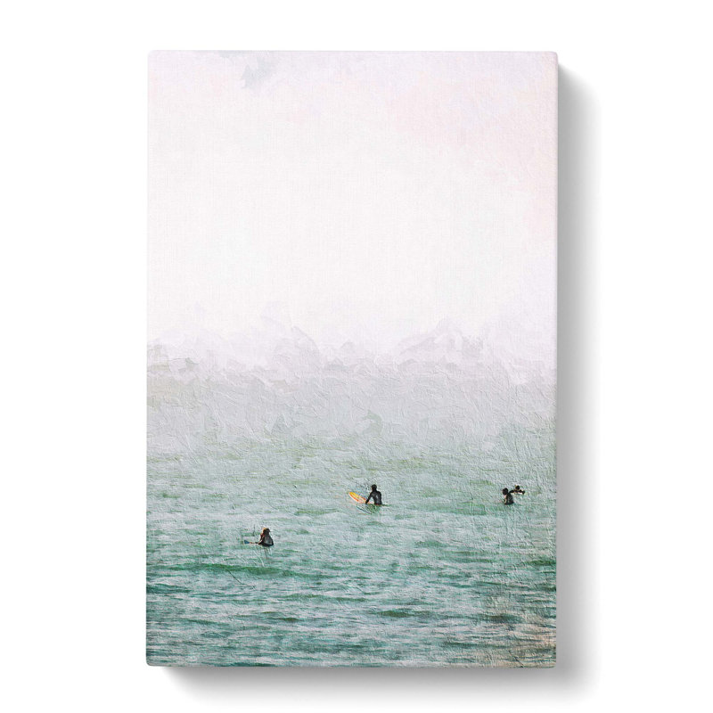 Surfers Waiting to Surf - Wrapped Canvas, 60cm H x 40cm W x 3cm D