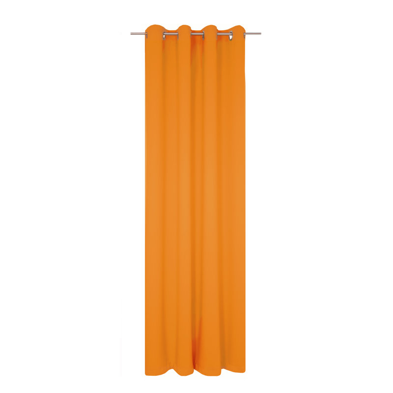Zoee Eyelet Blackout Curtain, 145cm Width x 255cm Drop, Orange