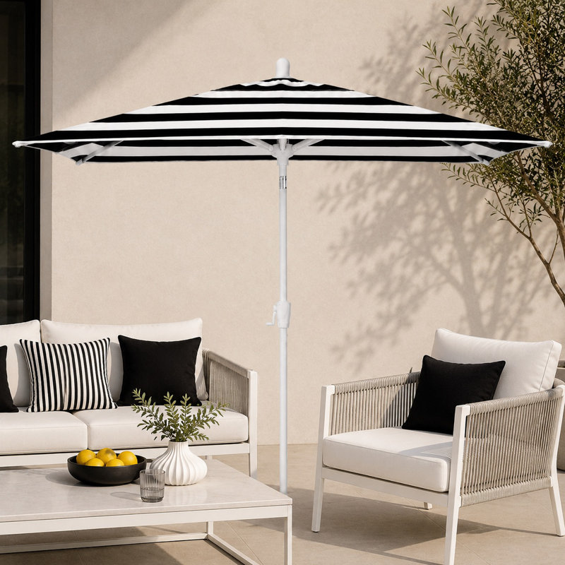 SunbUmbrella 9 pi 10 po x 6 pi 6 po Olivier, Gris en vedette, Toile spa Sunbrella®