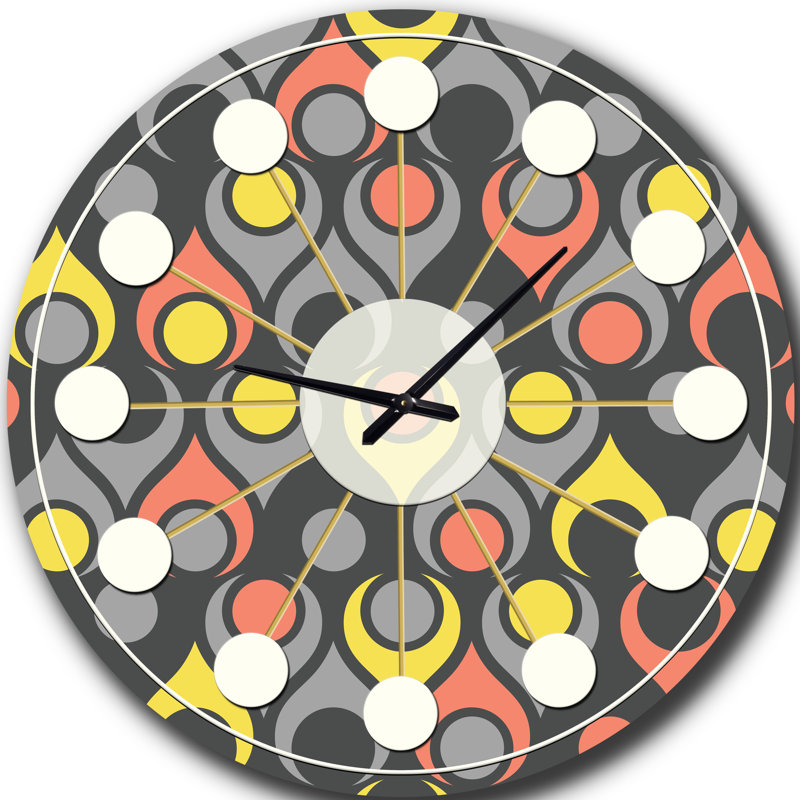 Horloge murale rétro Mid-Century, Moyenne