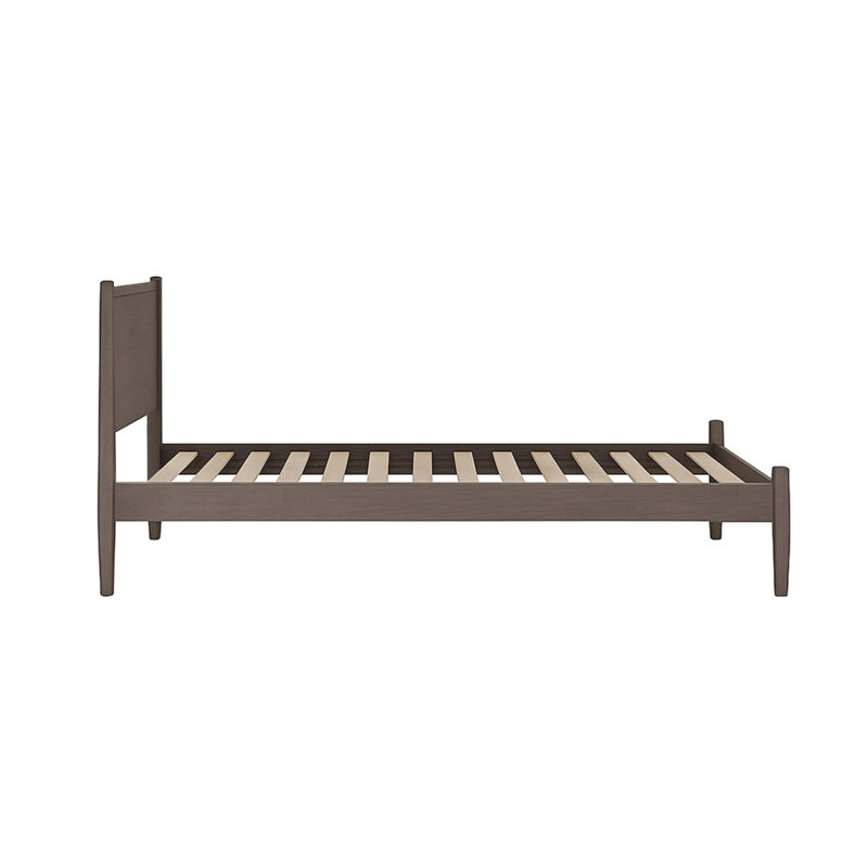 Lit plateforme Mid-Century, gris, Simple