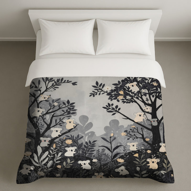 Koalas In Forest Duvet Covers, King