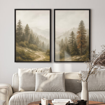 Framed Canvas Wall Art, Vintage Abstract Wall Canvas Prints