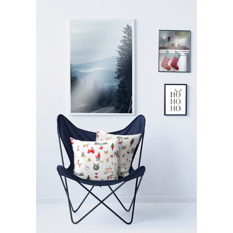 Winterwelt Cushion, 39cm x 39cm, Square, Grey/Brown/Blue