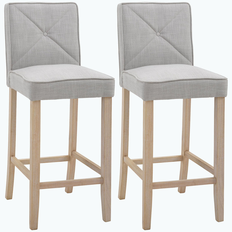 Ensemble de 2 tabourets de bar rembourrés