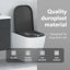 Grey Plastic Standard Adjustable Armrests Toilet Seat Oval-750646401