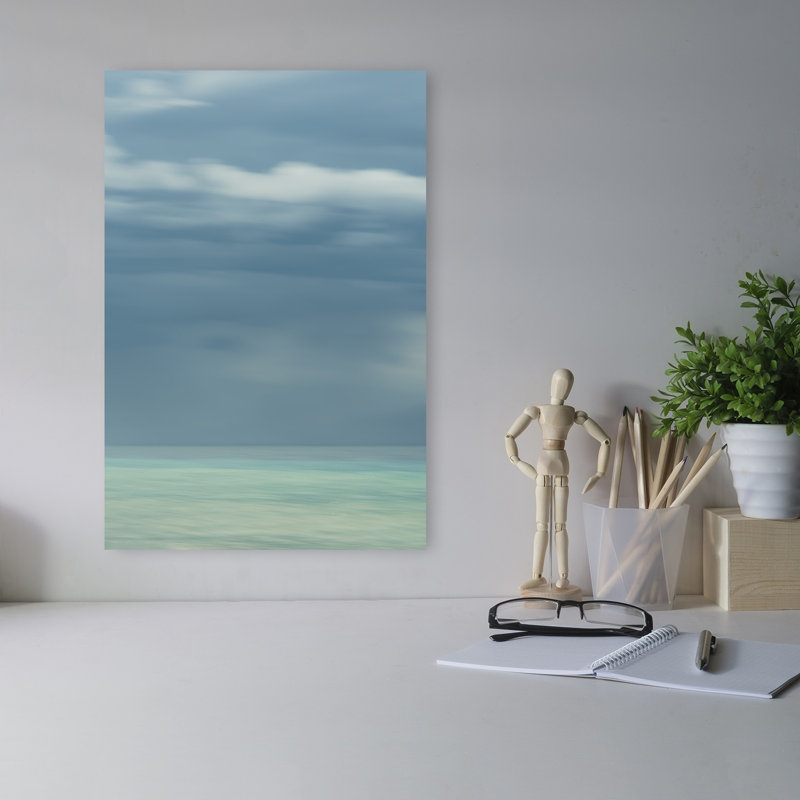 «Calm Ocean Horizon Abstract Ethereal Minimalist Landscape Ocean», reproduction d'art murale, 18" H x 12" W