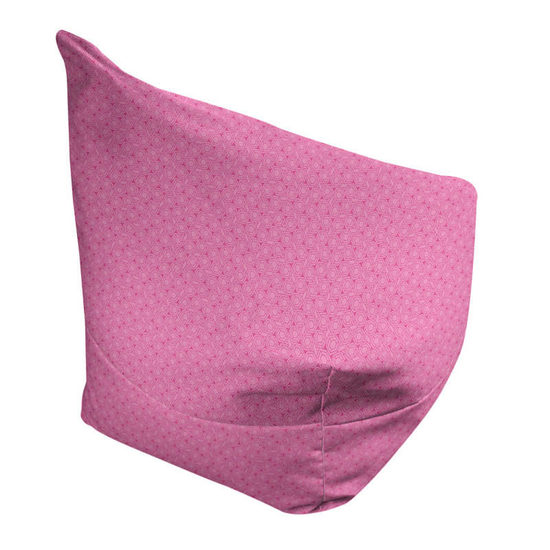 Sac de pois Leffel, H 38 po x l 42 po x P 29 po, Housse de pouf, Rose bonbon