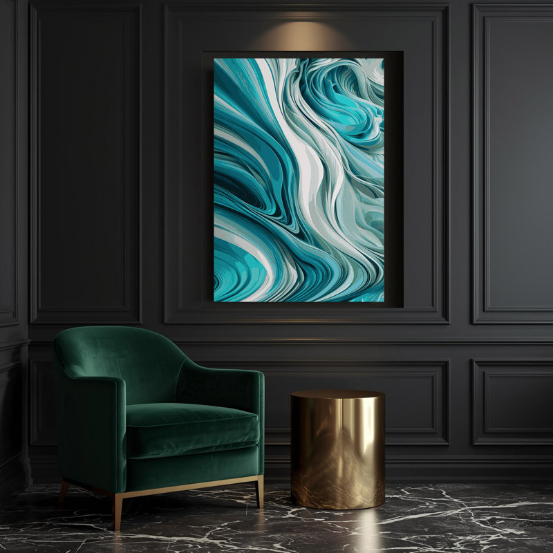 Art numérique sur toile, abstraction numérique, H 20 po x l 30 po