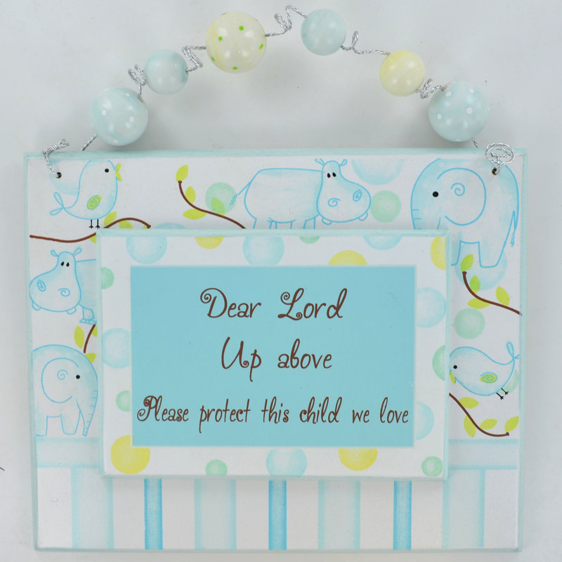Words And Text Wall Decor on Wood, Blue