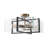 4-Light Beveled Glass Square Semi-Flush Mount