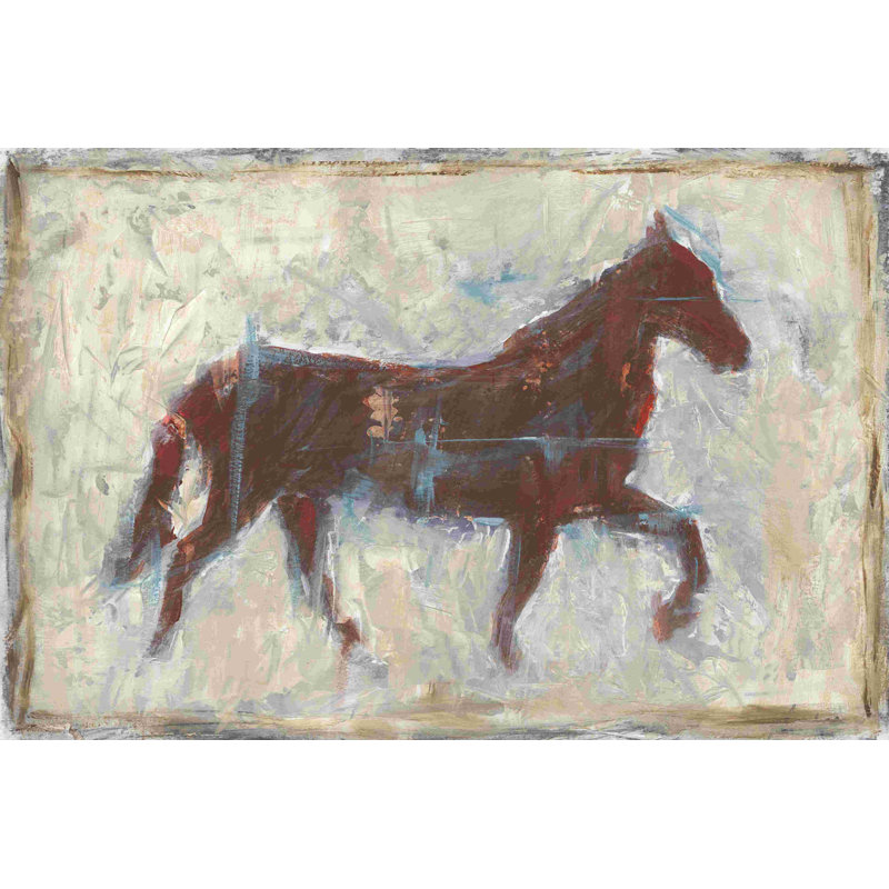 " Iron Equine II " by Ethan Harper, 48" W x 32" H