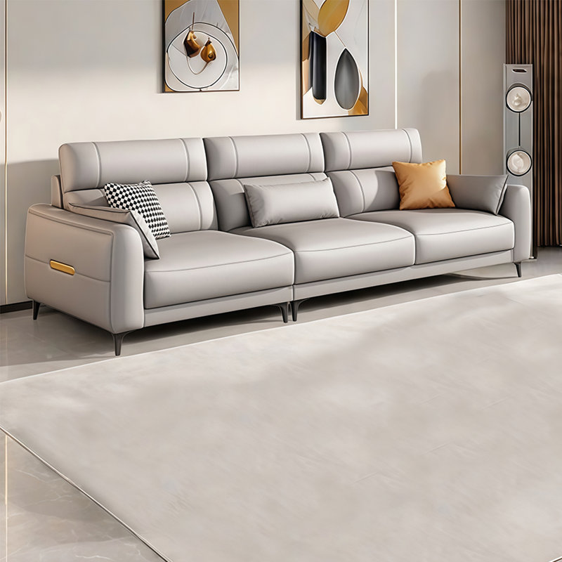 Canapé à rangée droite de luxe américain, H 35,43 po x l 86,61 po x P 36,22 po, 3