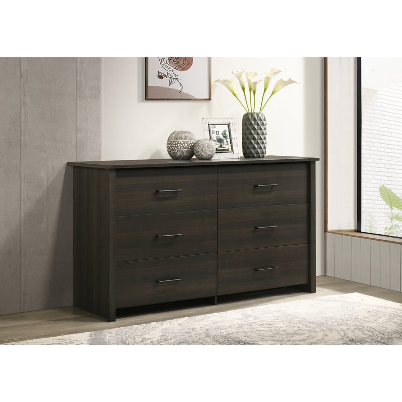 Emidio 6-Drawer Dresser, Espresso
