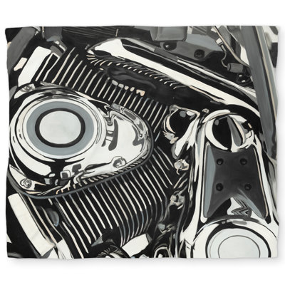 Motorcycle Engine Duvet Cover - Transportation Home Decor