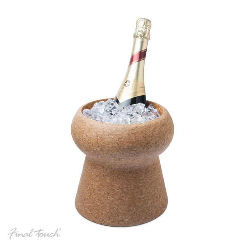  Cork Champagne Bucket, 22cm H x 21.5cm W x 21.5cm D