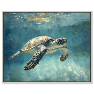 «Natation de natation I», reproduction sur toile encadrée par Art Remedy, cadre argenté, 24 x 20