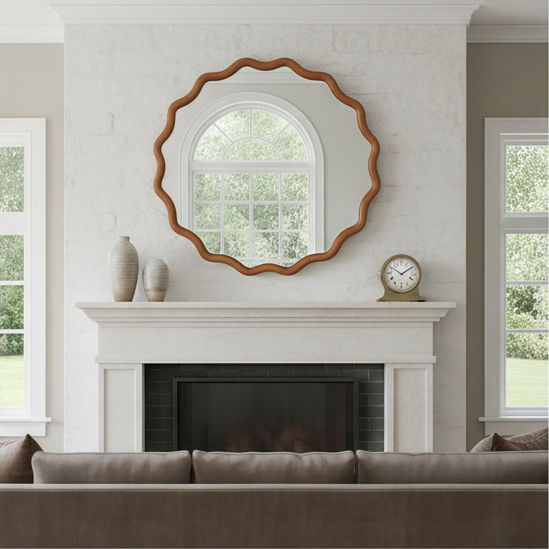 Miroir Wavy, H 30 po x l 30 po, Brown