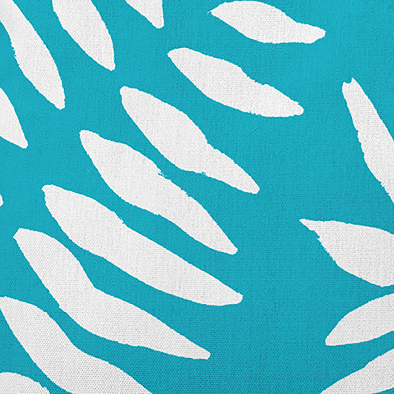 Coussin Beach, H 26 po x l 26 po, Floral turquoise des Caraïbes