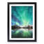 Northern Lights over Skagsanden Beach - Picture Frame Graphic Art Print-56925400-56925398